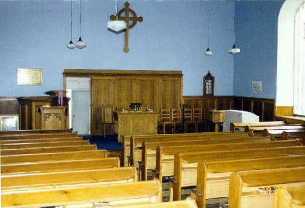 The interior of the former Newbigging Church, Angus, Scotland